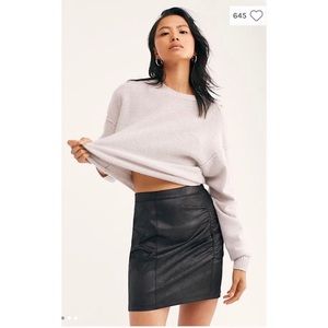 Free people faux leather mini